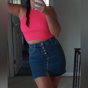 Blue short denim skirt size Medium